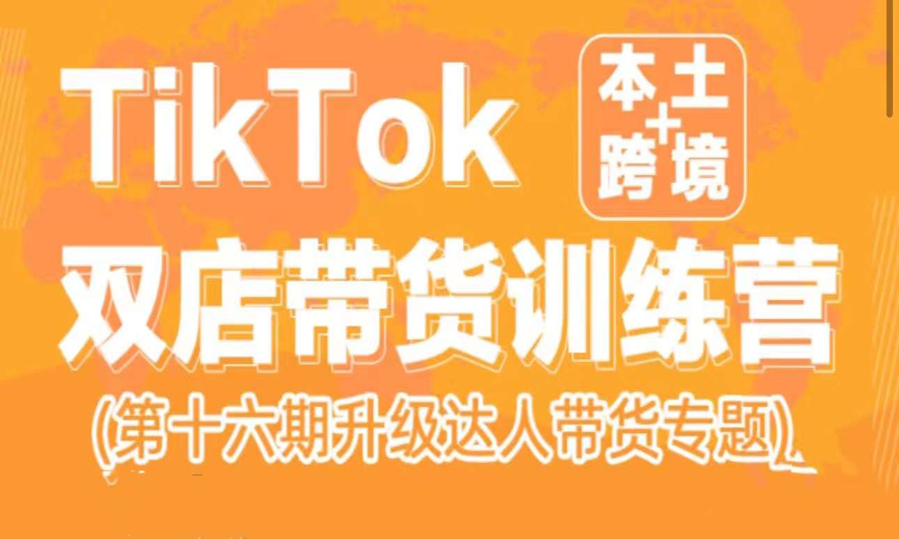 TikTok Shop本土+跨境 双店带货训练营（第16期） 包含入门基础课